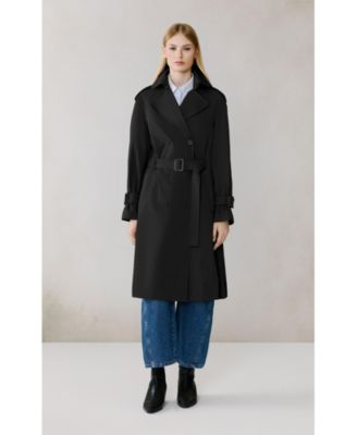 Womens Becky-L Long Trench Coat