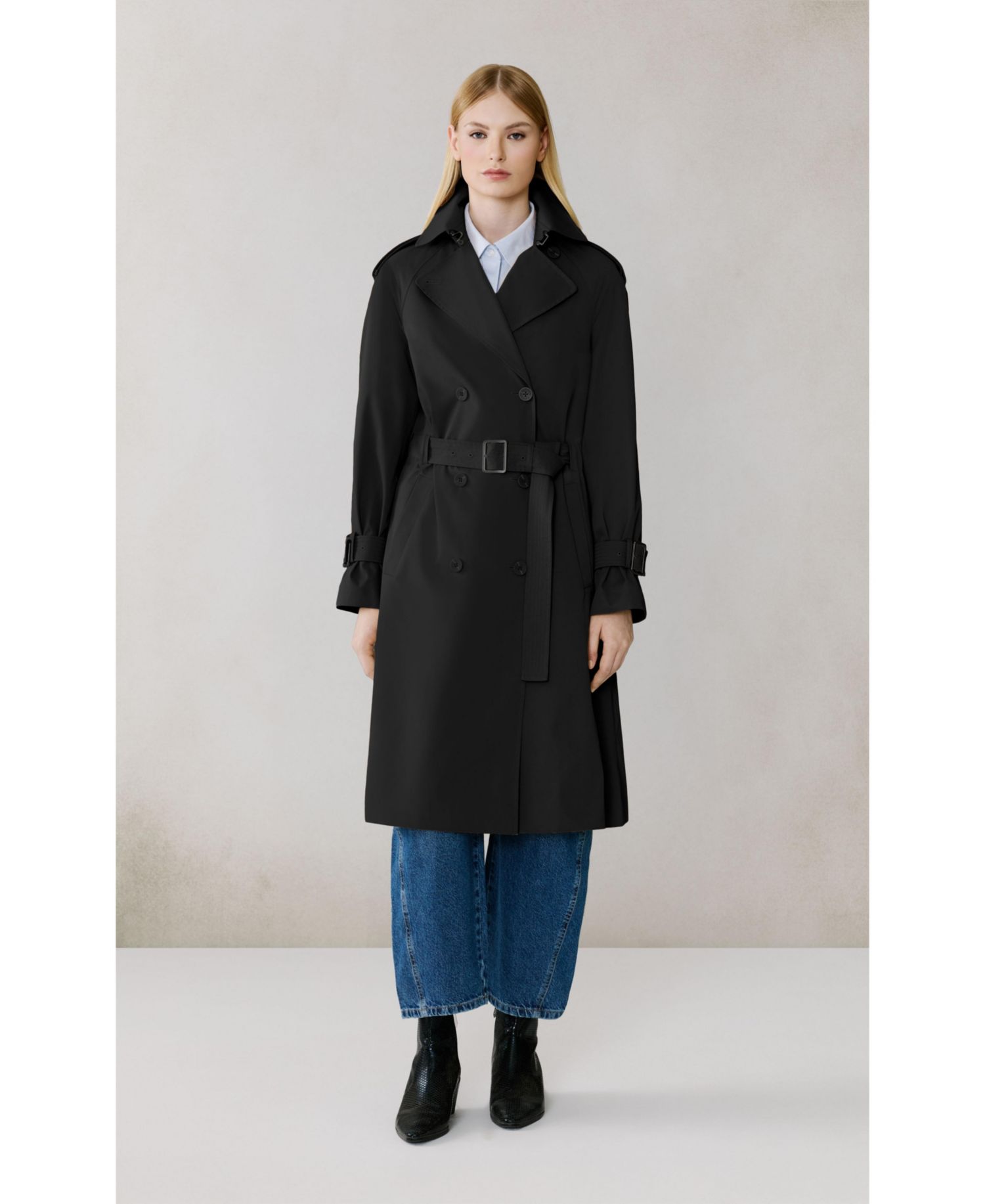 Womens Becky-L Long Trench Coat