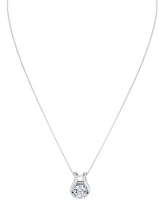 Lab Grown Diamond Horseshoe Pendant Necklace (1 ct. t.w.) in 14k White or Yellow Gold