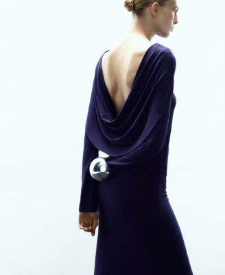 Women's Draped Asymmetrical Dress