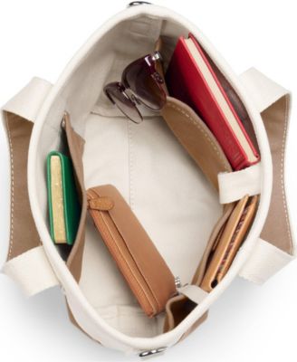 Small 3 Pocket Open Top Canvas Tote Bag