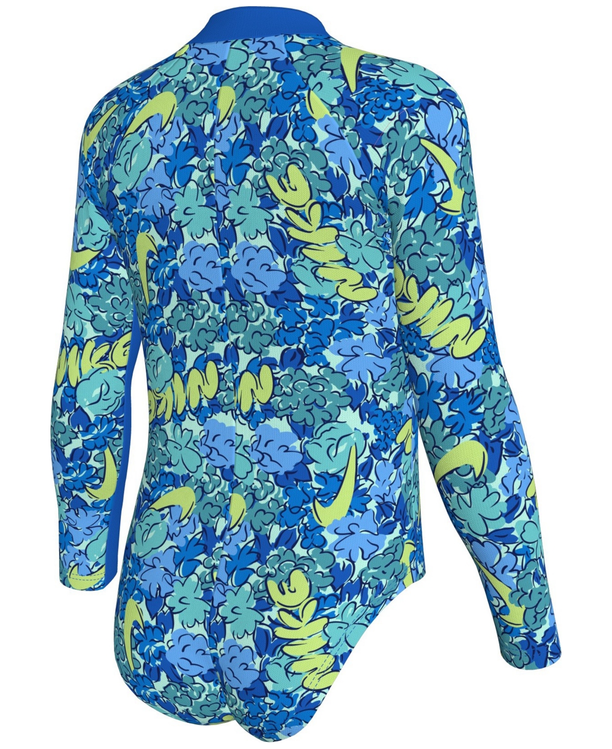 Nike Girls 4-6X Doodle Floral Long-Sleeve Swimsuit