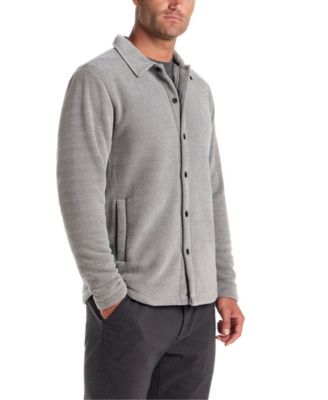 Men's Brushed Corded Button-Front Shirt Jacket