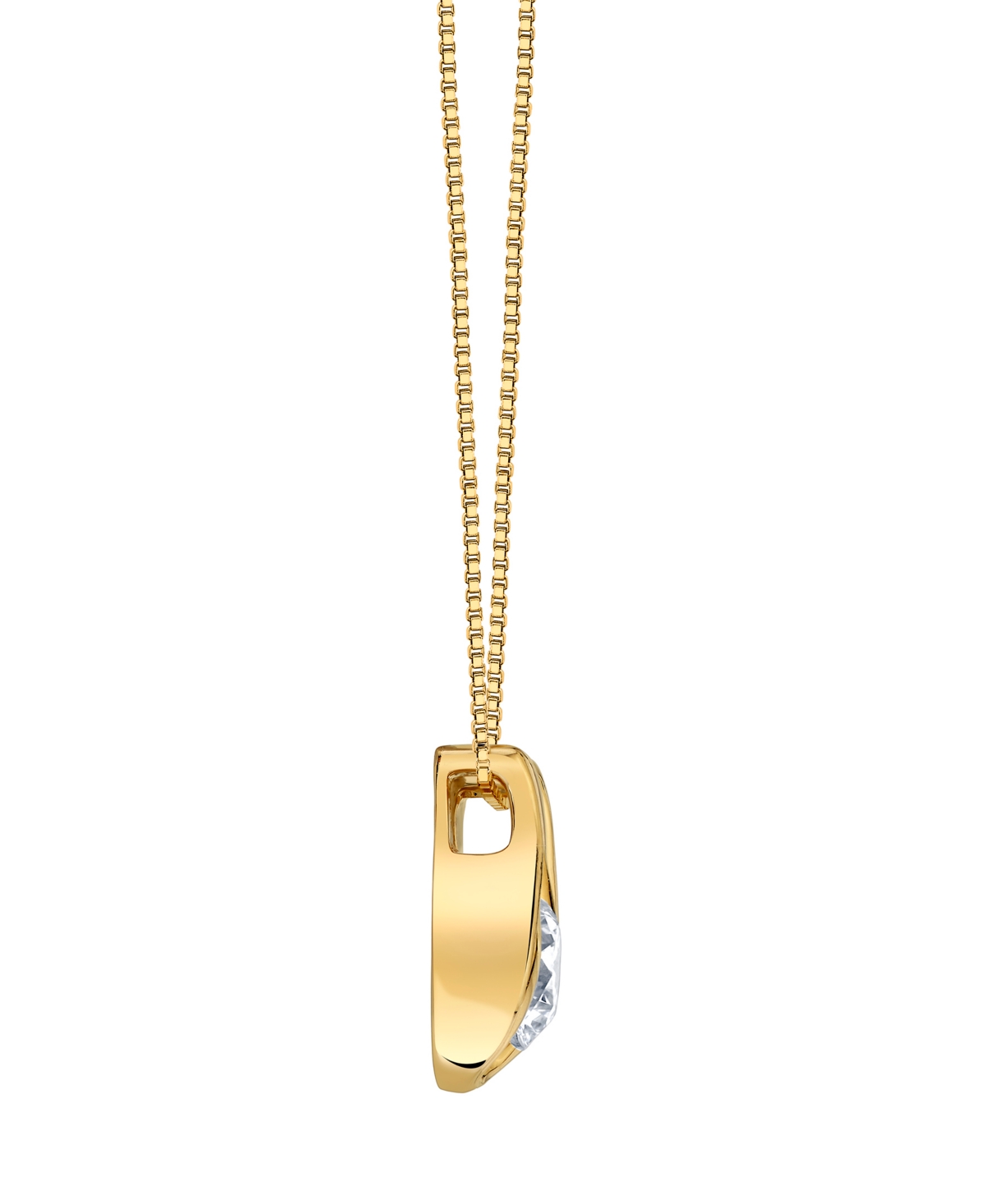 Sirena Lab Grown Diamond Horseshoe Pendant Necklace (1 Ct. T.w.) In 14k Yellow Gold (also In 14k White Gold In Gold