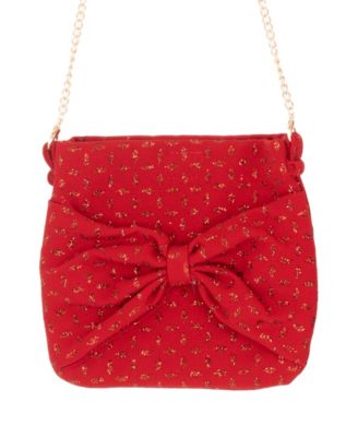 Girls' 2T-6X Embellished Round Neck Dress with Mini Purse