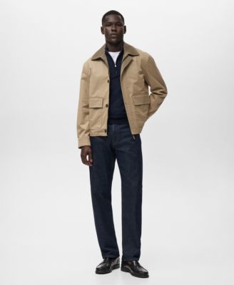 Men's Corduroy Collar Water-Repellent Jacket