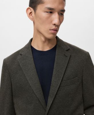 Men's Slim Fit Microstructure Blazer