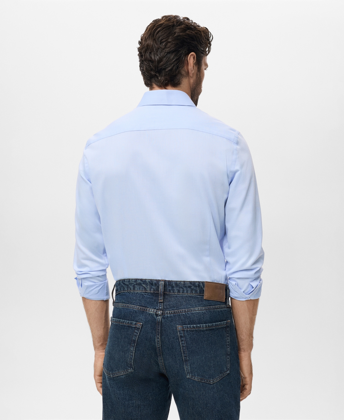 Mango Men's Slim-fit Cotton Shirt In Blue