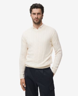 MANGO - Men's Wool Braided Sweater