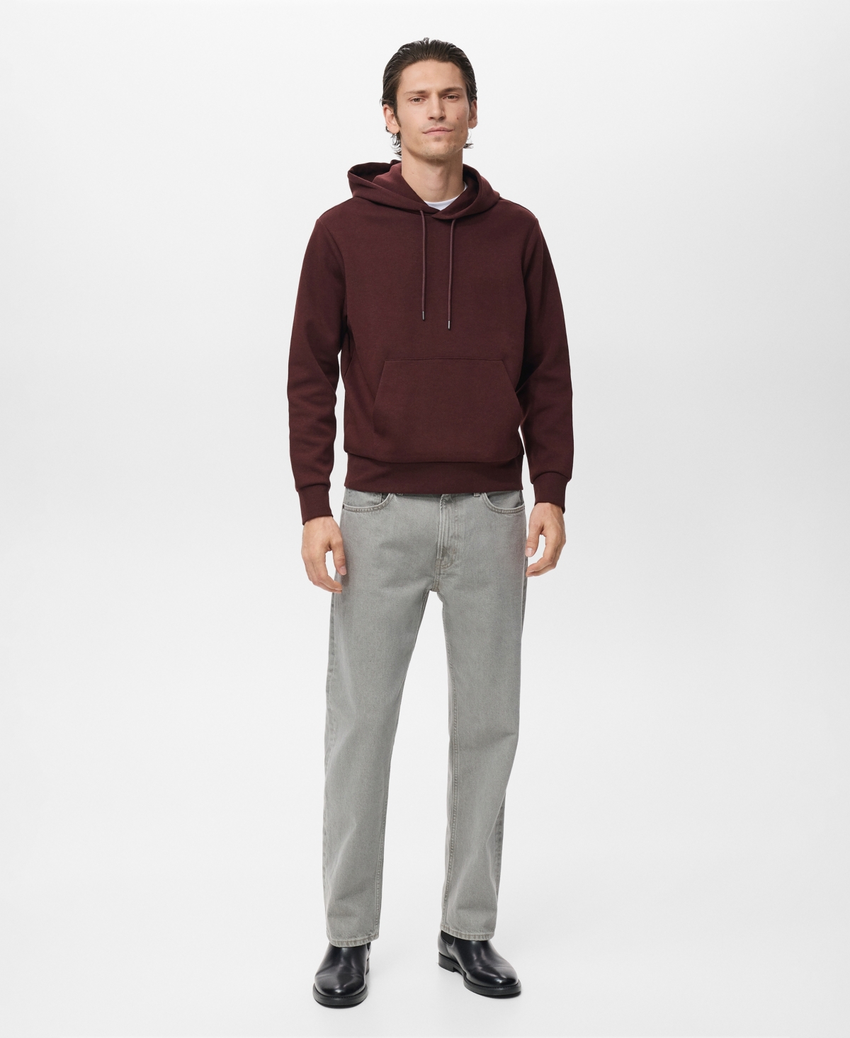 Mango Men's Regular-fit Hoodie In Brown
