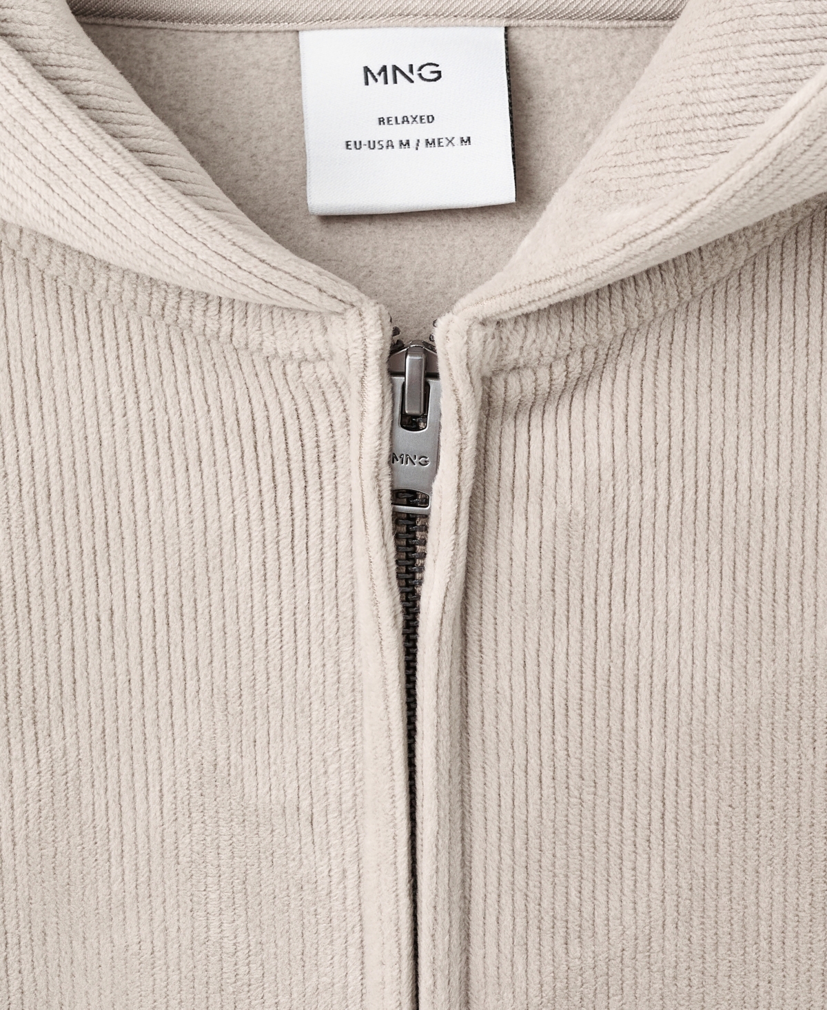 Mango Men's Corduroy Hooded Sweatshirt