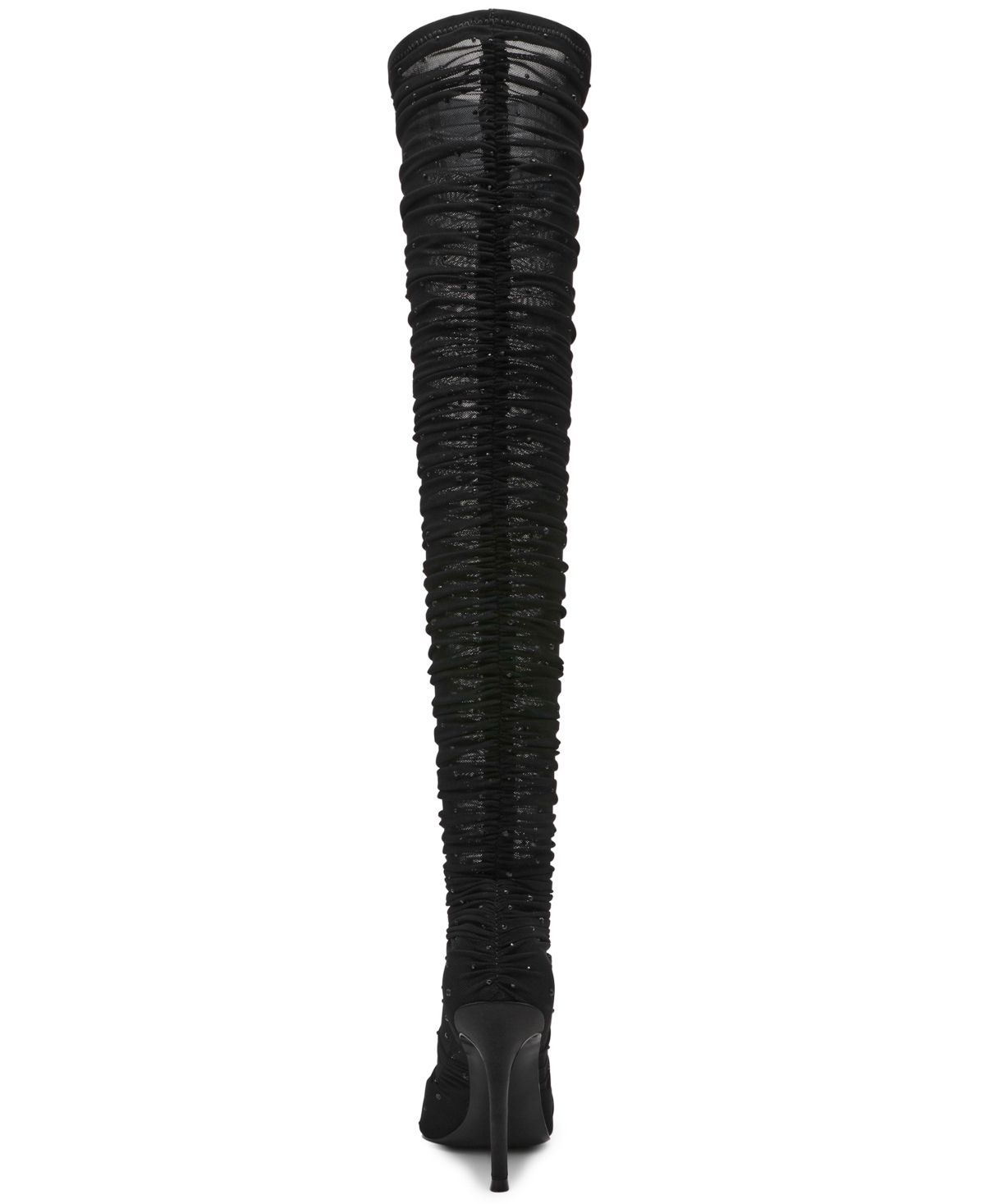 Steve Madden Women's Rashida Rhinestone Mesh Over-the-knee Stiletto ...