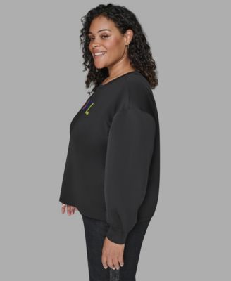 Women's Plus Size Embroidery Pull-On Top