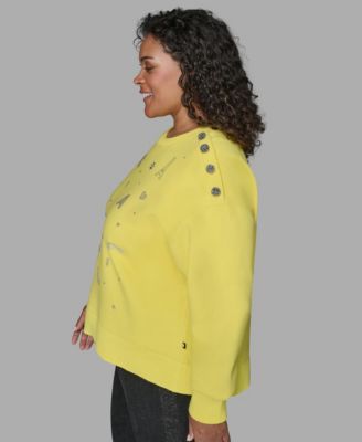 Women's Plus Size Knit Long-Sleeve Sweater