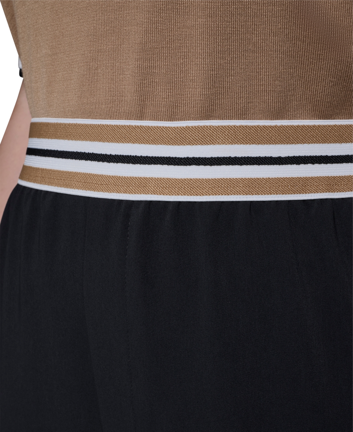 Karl Lagerfeld Plus Size Wide Leg Pants In Black