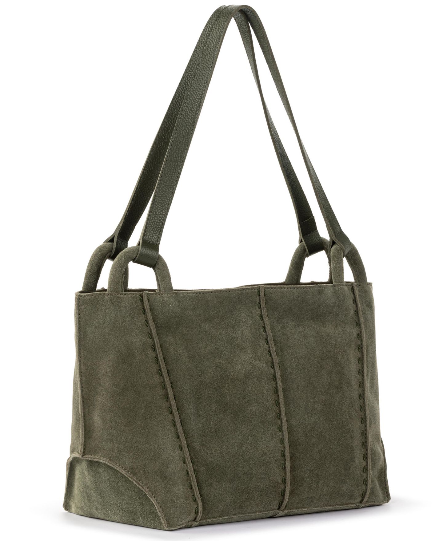 Женская сумка The Sak Los Feliz Leather Zipper Satchel, цвет: Мох замшевый — фото 3