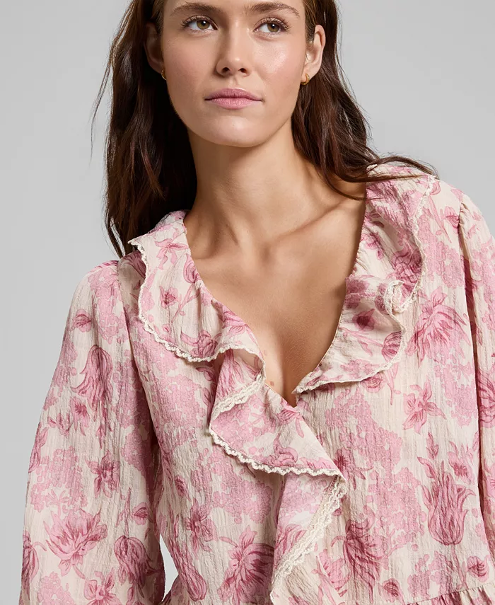 Women's Ruffled Peplum Top - thumbnail 6