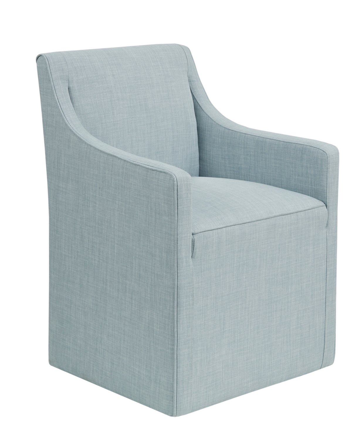 Madison Park Charlotte 24.5"W Skirted Dining Arm Chair with Casters