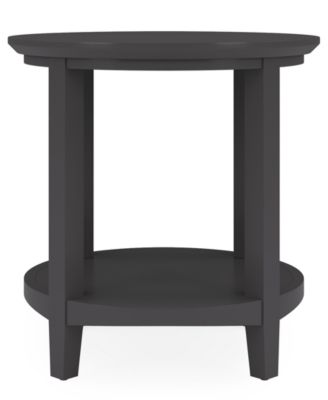 47" Solid Wood Hedworth Round End Table