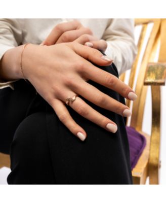 New Hug Ring With Hands Sterling Silver and Gold Plated