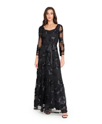 Tahari ASL - Women's Embroidered Maxi Gown