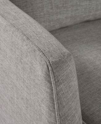 London 28"W Upholstered Skirted Swivel Armchair with Lumbar Pillow