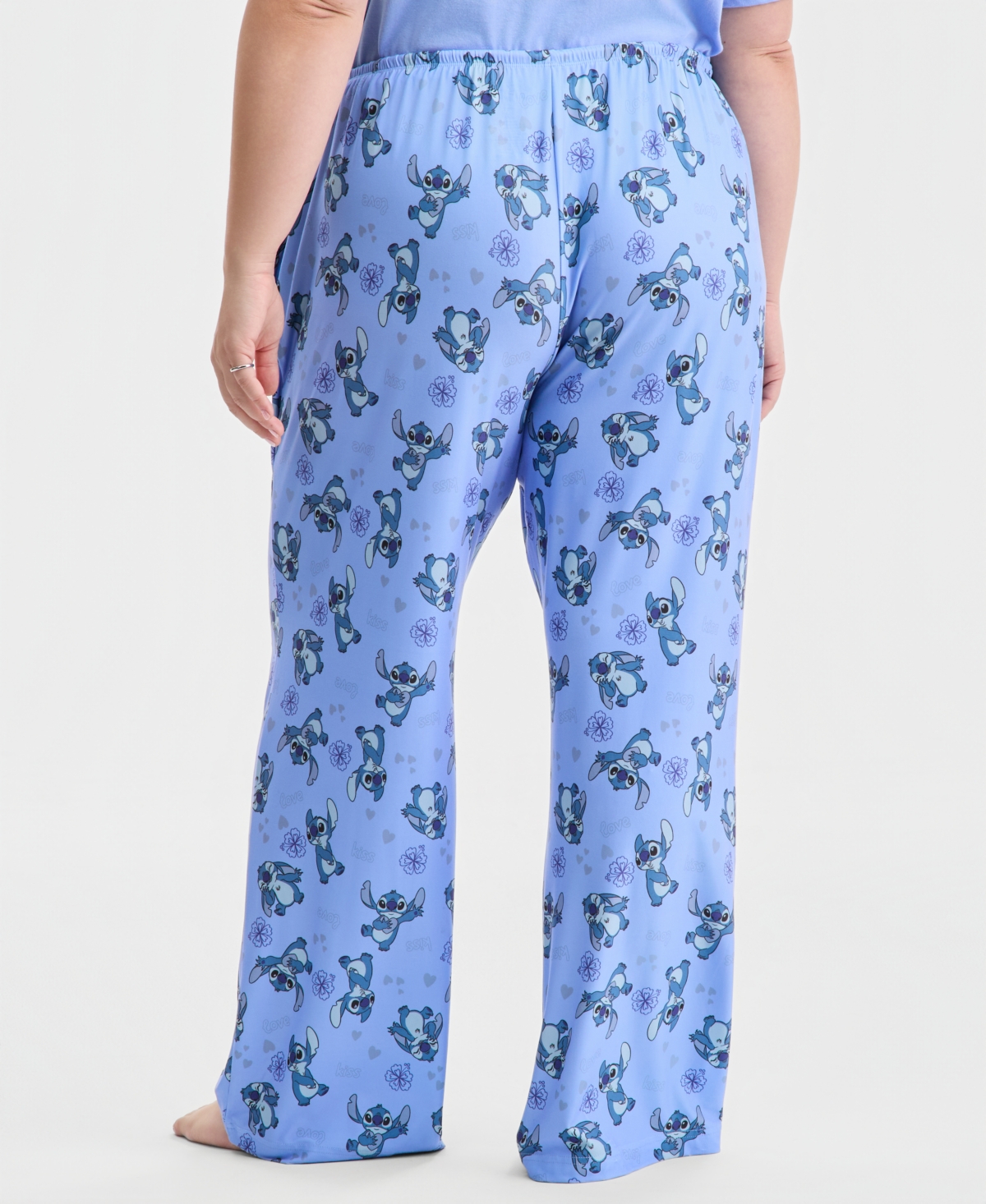 Disney Trendy Plus Stitch Love Printed Drawstring Pants