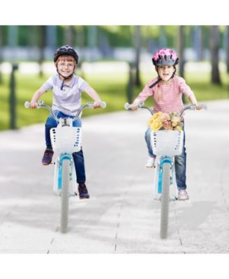 Kids Bike with Basket, Adjustable Seat & Training Wheels