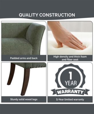 Welburn 49.5" Upholstered Bench with Back & Wood Legs