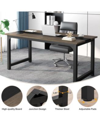 Large Executive Desk with Thicken Frame,70.8”Office Computer Desk,Modern Simple Workstation Business Furniture