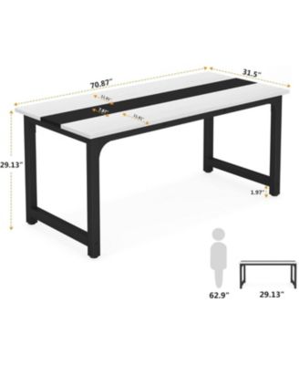 Large Executive Desk with Thicken Frame,70.8”Office Computer Desk,Modern Simple Workstation Business Furniture