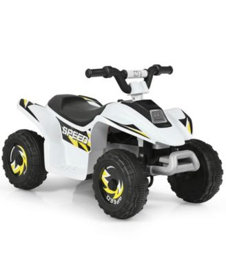 6V Kids Electric ATV 4 Wheels Ride-On Toy-White