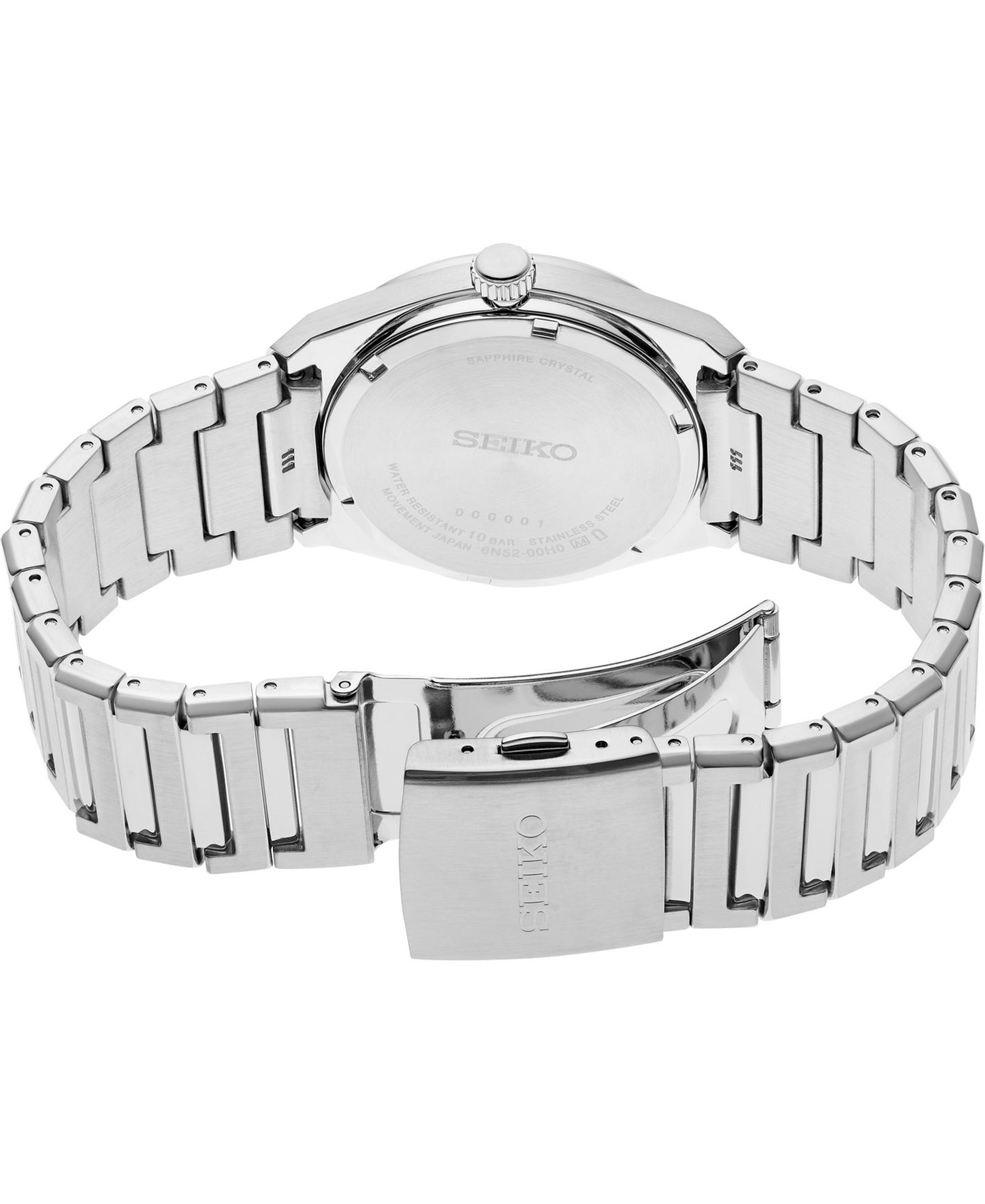 Мужские часы Seiko Essentials Silver Stainless Steel Bracelet Watch, 38.9mm — фото 3