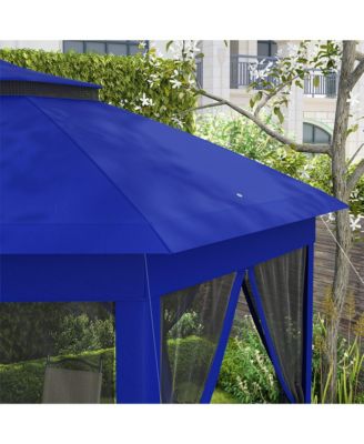 13' x 13' Pop Up Gazebo with 6 Zippe Mesh Netting,
