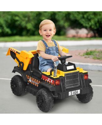 12V Battery Kids Ride On Dump Truck with Electric Bucket and Dump Bed