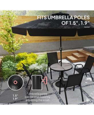 19" Patio Umbrella Base 26 lbs Umbrella Sd for 1.5"/1.9"