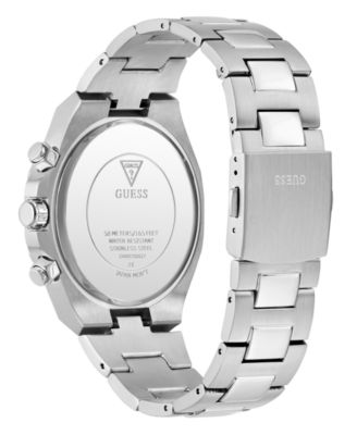 Men's Silver-Tone Multi-Function Watch, 44mm