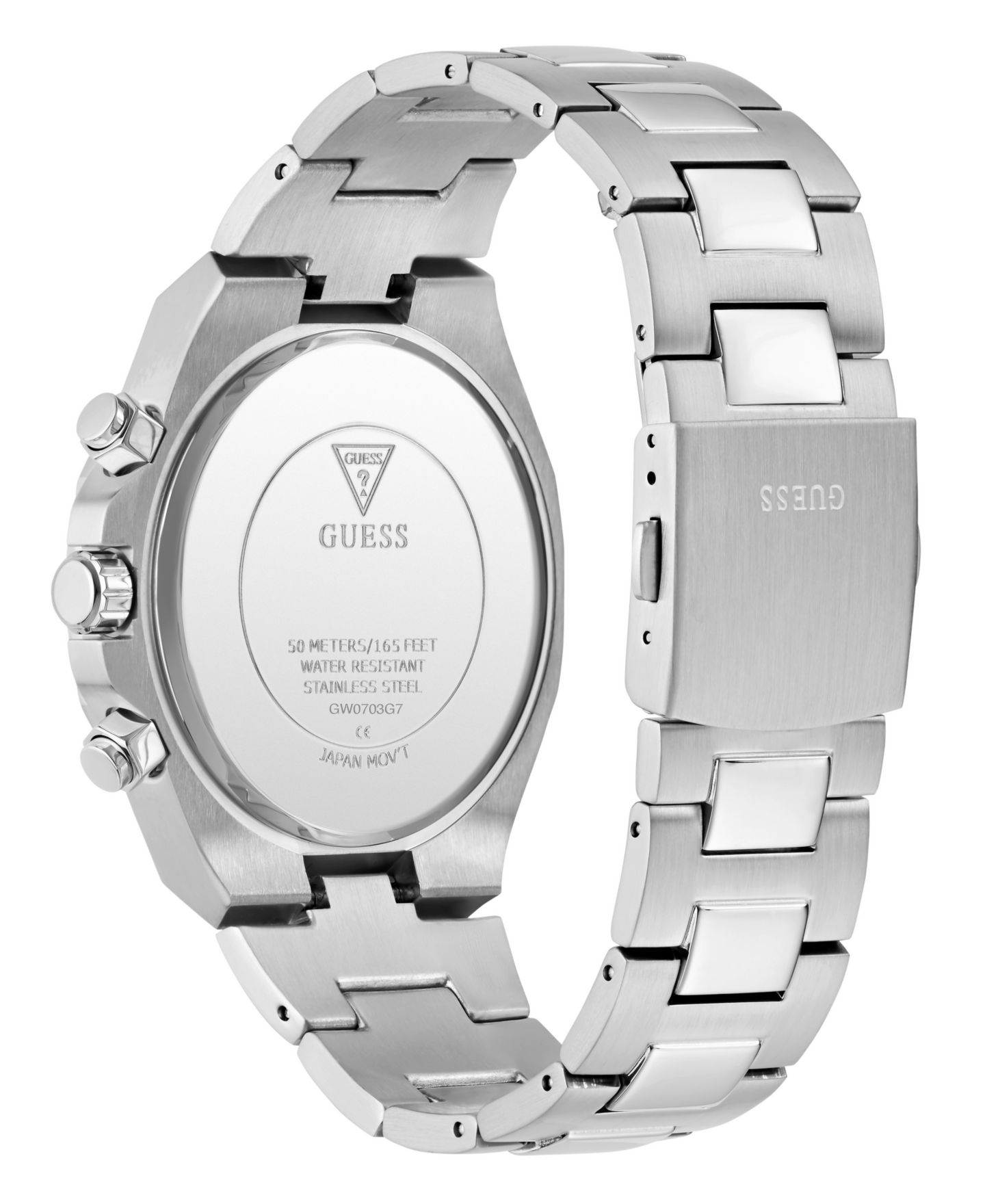 Мужские часы GUESS Silver-Tone Multi-Function Watch, 44mm — фото 3