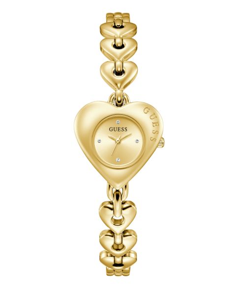 Женские аналоговые часы Guess, золотистые, 28 мм