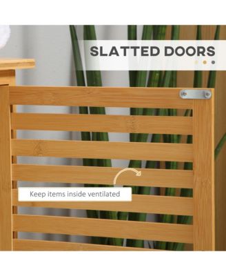 Bamboo Freestanding Under-Sink Bathroom Organizer Cabinet