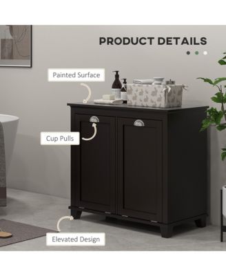 Tilt-Out Laundry Sorter Bathroom Cabinet,