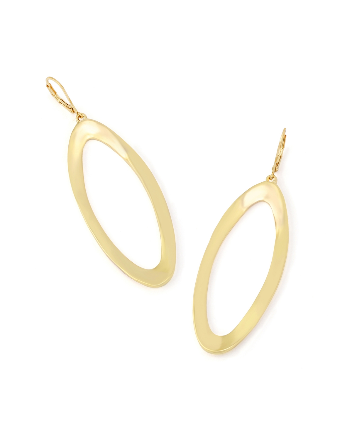 Robert Lee Morris Soho Gold Oval Link Drop Earrings In Gold