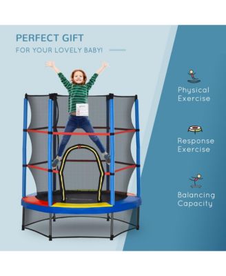 Φ5FT Kids Trampoline with Enclosure Net,