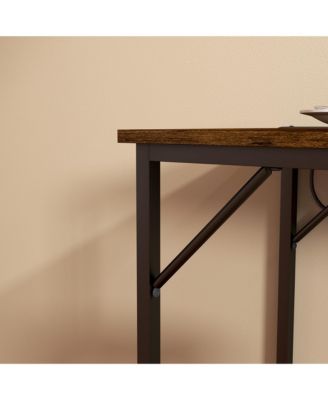 70" Bar Table with Charging Station, Bar Height Pub Table,