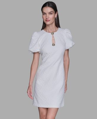 Women's Puff-Sleeve Floral Dress