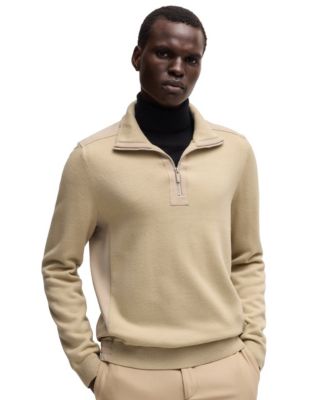 Men's Softshell Trims Zip-Neck Sweater