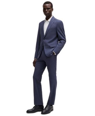 Men's Printed Performance-Stretch Slim-Fit Dress Shirt