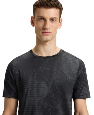 Men's Moisture Management Active Jacquard-Pattern T-Shirt