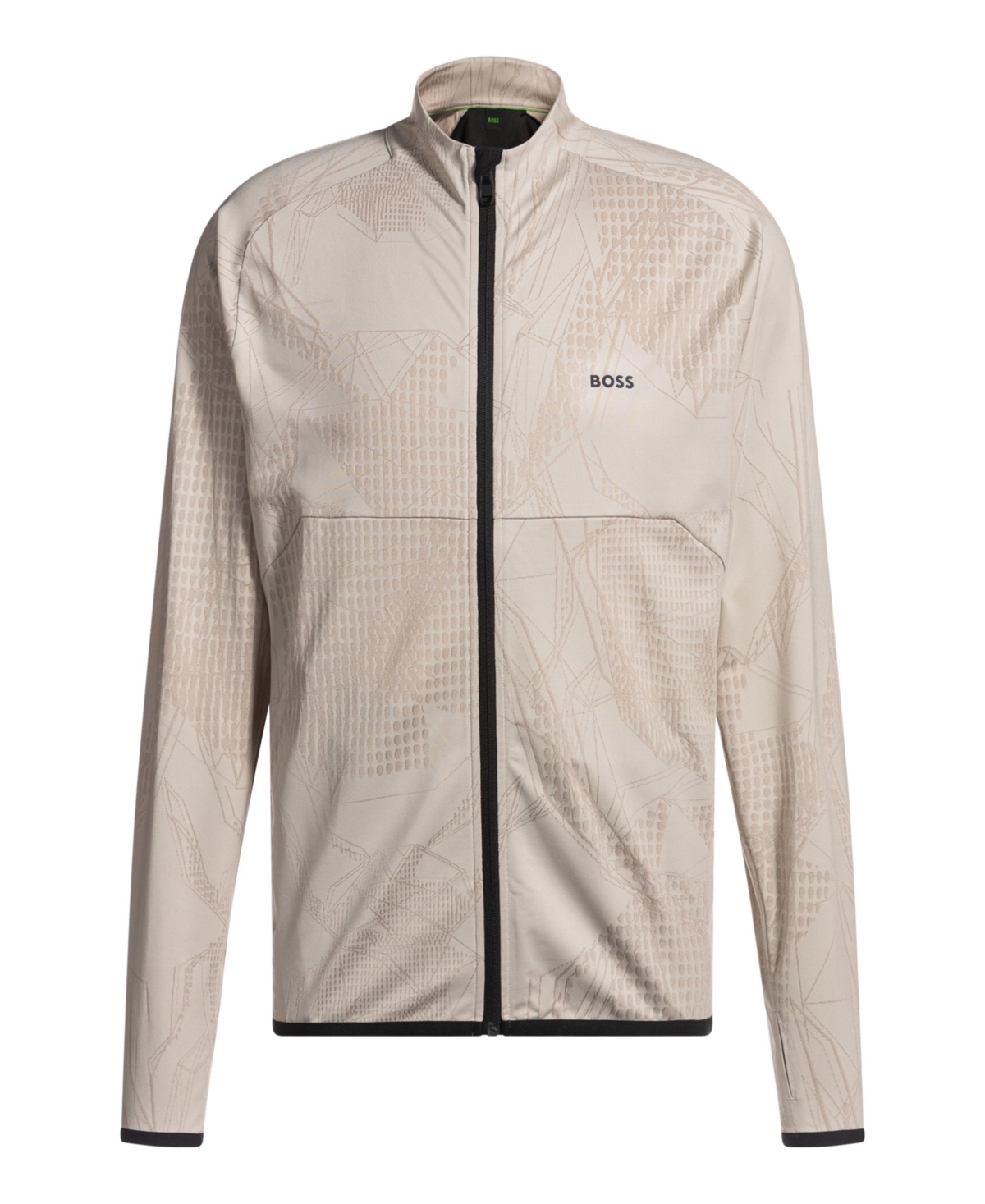 Boss by Hugo Men's Jacquard Pattern Active Zip-Up Sweatshirt