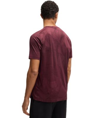 Men's Moisture Management Active Jacquard-Pattern T-Shirt